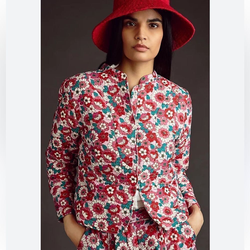 Antik Batik Blossom Floral Jacket by Anthropologie size Medium